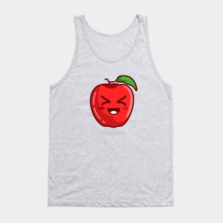 haha react food apple Tank Top